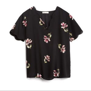 Stitch Fix Black Floral Blouse